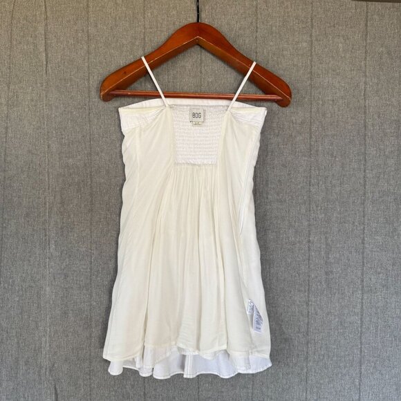 BDG UO Structured Drop Waist Strapless Ivory Tennis Preppy Mini Dress Size Small - Picture 11 of 14